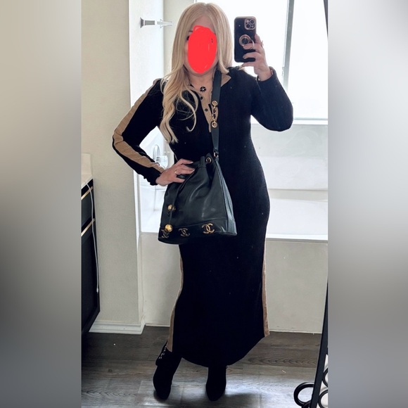 Chanel Caviar leather bucket bag 24K gold plated CC - Picture 16 of 16